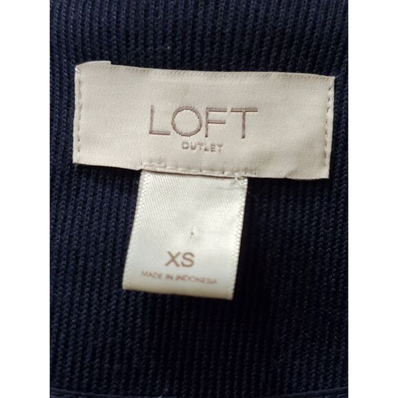 Loft Women's Blue Polyester Long Sleeve Buttons Front Cardigan Size X-Small - Picture 10 of 12